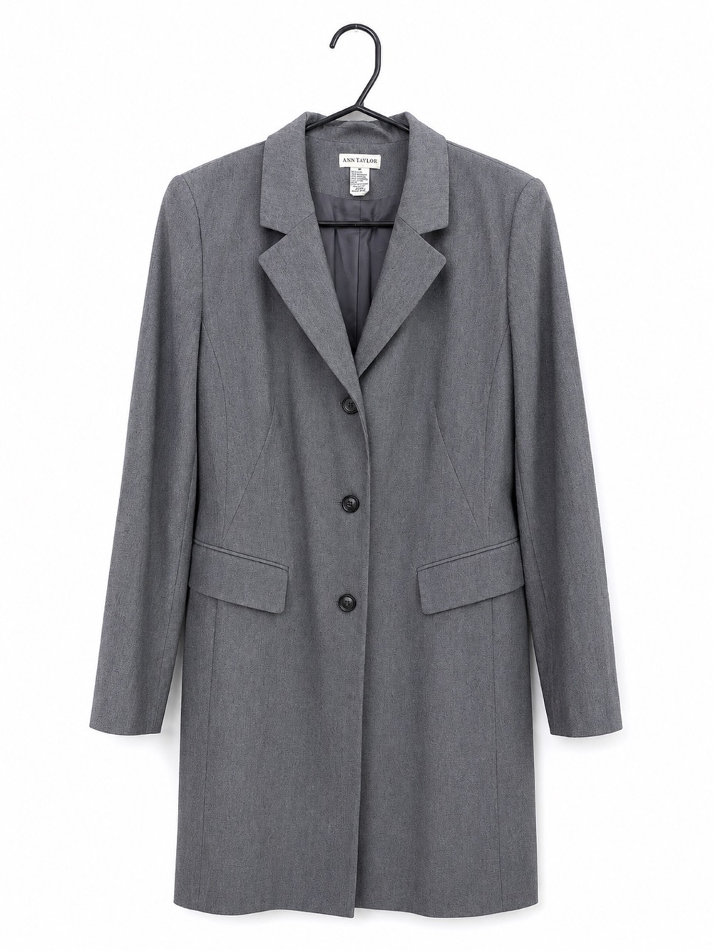 Ann Taylor Gray Longline Blazer
